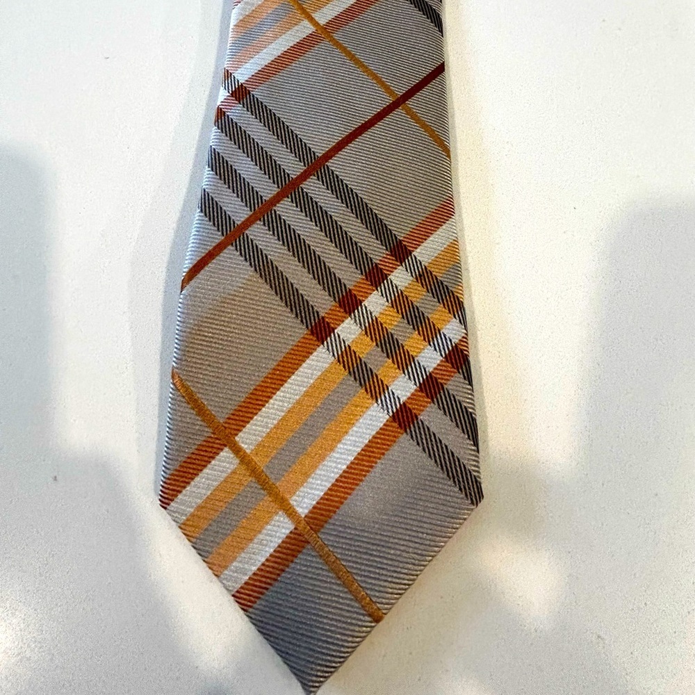 Dockers grey/orange Patterned 60% Silk Men's Tie